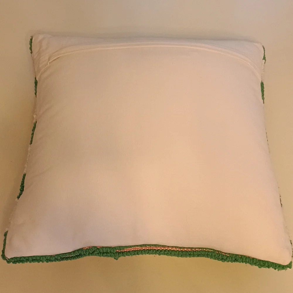 Shiraleah Festive Green and White Striped 'Holly Jolly' Pillow
